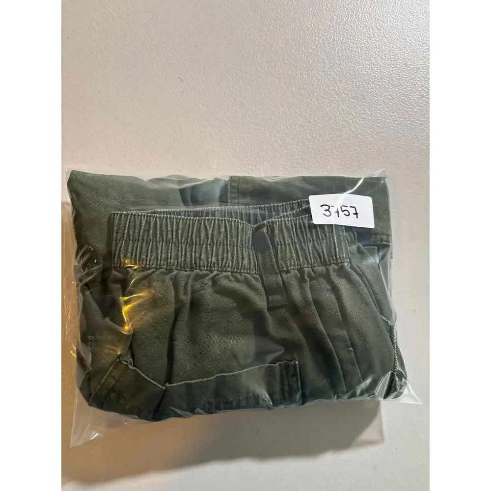 Aeropostale Army Green Cargo Pants Women's Large Elastic Waist‎ Straight Leg - Picture 11 of 11
